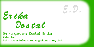 erika dostal business card